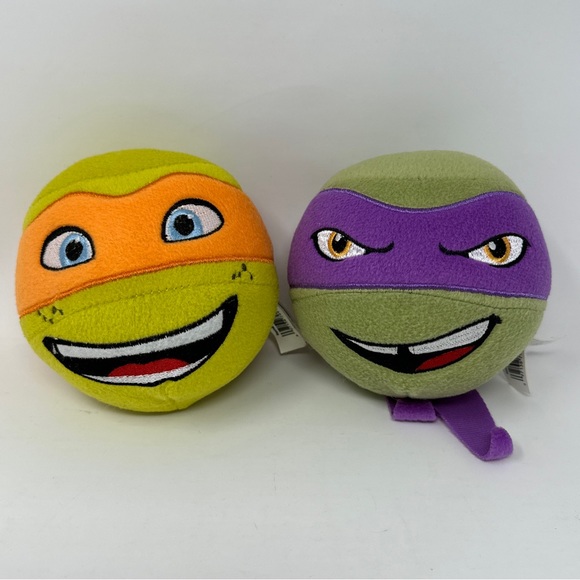 Teenage Mutant Ninja Turtles TMNT Michelangelo and Donatello 5 inch Plush 2014 - Picture 1 of 14